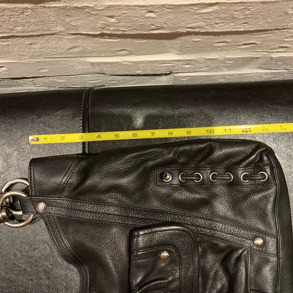 B. Makowsky Black Leather Hobo/Shoulder Bag - Picture 13 of 15